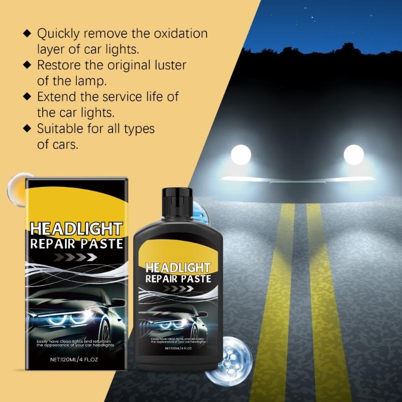 Headlight Care & Restoration Agent Easy To Use Formula Cleaning & Polishing for Oxidation Removal & Surfaces Protection