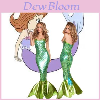 Elegant Adult Mermaid Costume Cosplay For Halloween Womens Party Outfit