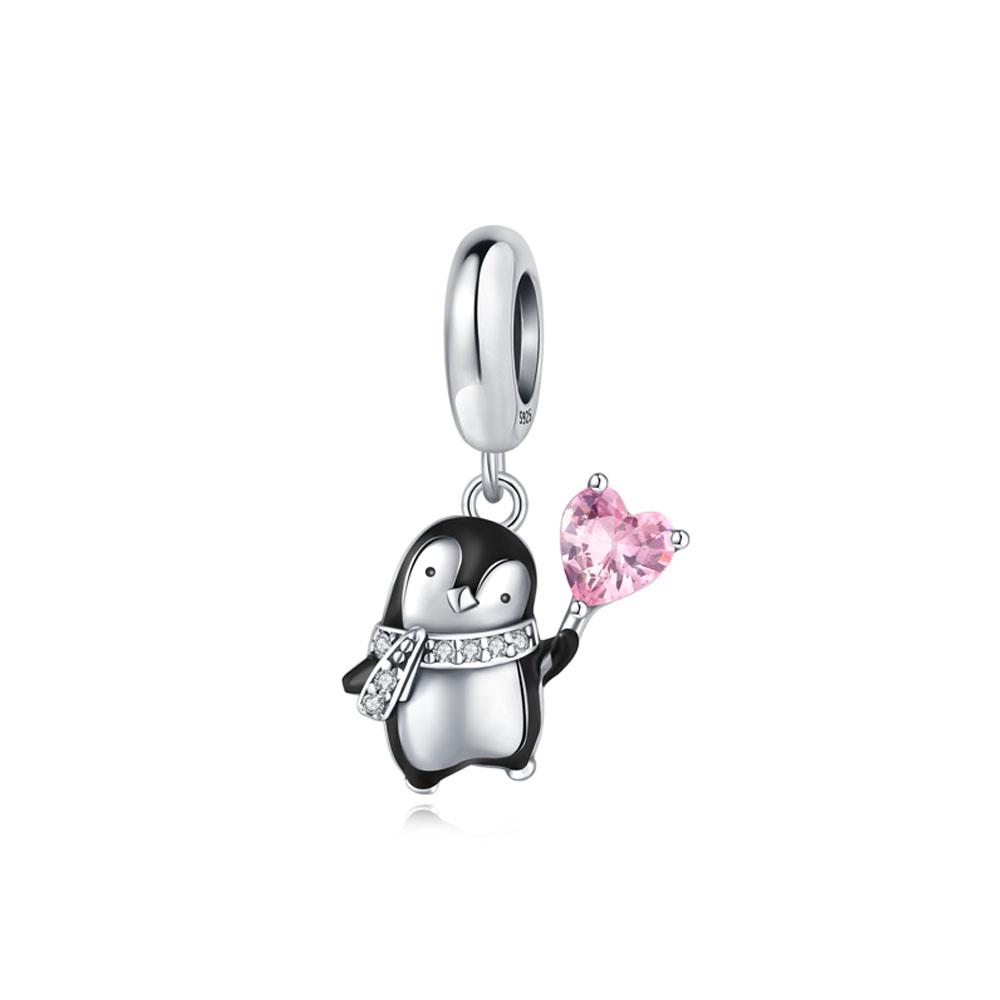 Europe Brand New Copper Metal Love Frog Angel Nurse Mouse Charm Bead Component Colorful Heart Stone Bead Component Compatible With Authentic Original