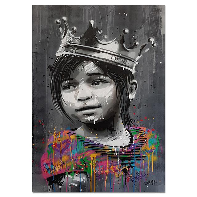 Street Graffiti Art Girl Abstract Canvas Painting On The Wall Posters for Living Room Paintings Prints Picture Bed Room Decor