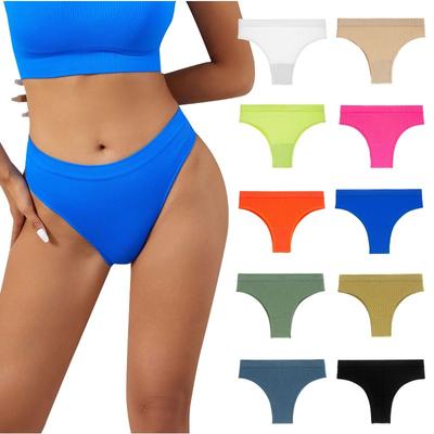 Winddicht Nahtlos Große Größe Damen-Tanga Damen-Jogginghose Einfarbige Gewindebohrung Atmungsaktiv Sexy Bequeme Leggings