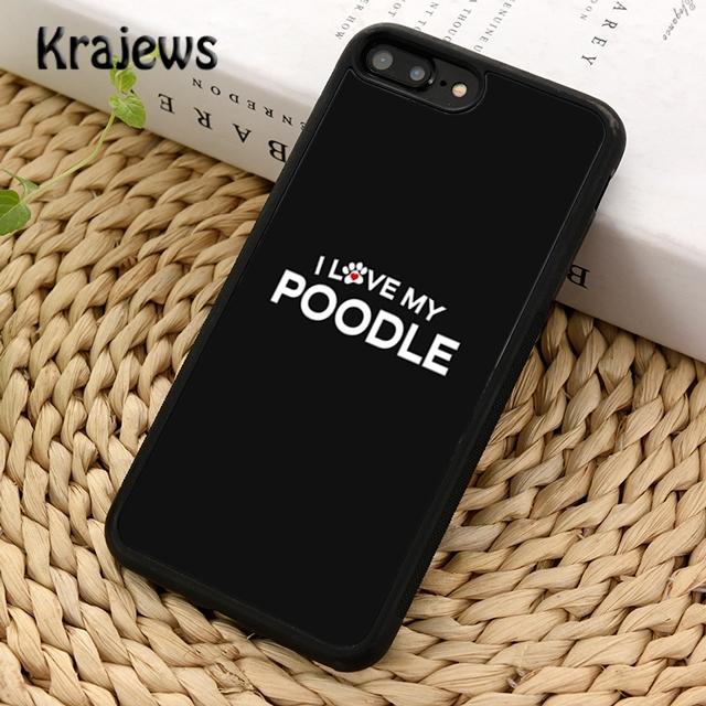 Krajews Poodles Cartoon Girly Cute Style Phone Case For iPhone 14 5s 6s 7 8 Plus X XR XS 11 12 13 Pro Max Samsung S21 S22 Ultra