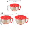 Stainless Steel Mixing Bowl Scaled Salad Basin Multifunctional Kneading Dough Bowl  Cream