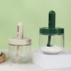 1pcs Glass Seasoning Bottle With Telescopic Spoon Household Kitchen Salt Storage Box Leak Proof and Moisture-proof