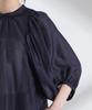 Nano Universe Linen Blend Sheer Blouse with Volume Size F Women's Sleeves, Ivory, 037, 669-5120317