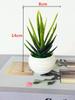 2 Pcs Mini Potted Plant Artificial Aloe Simulation Potted Plant Artificial Plastic Display Mold Bonsai for Home Table Decor