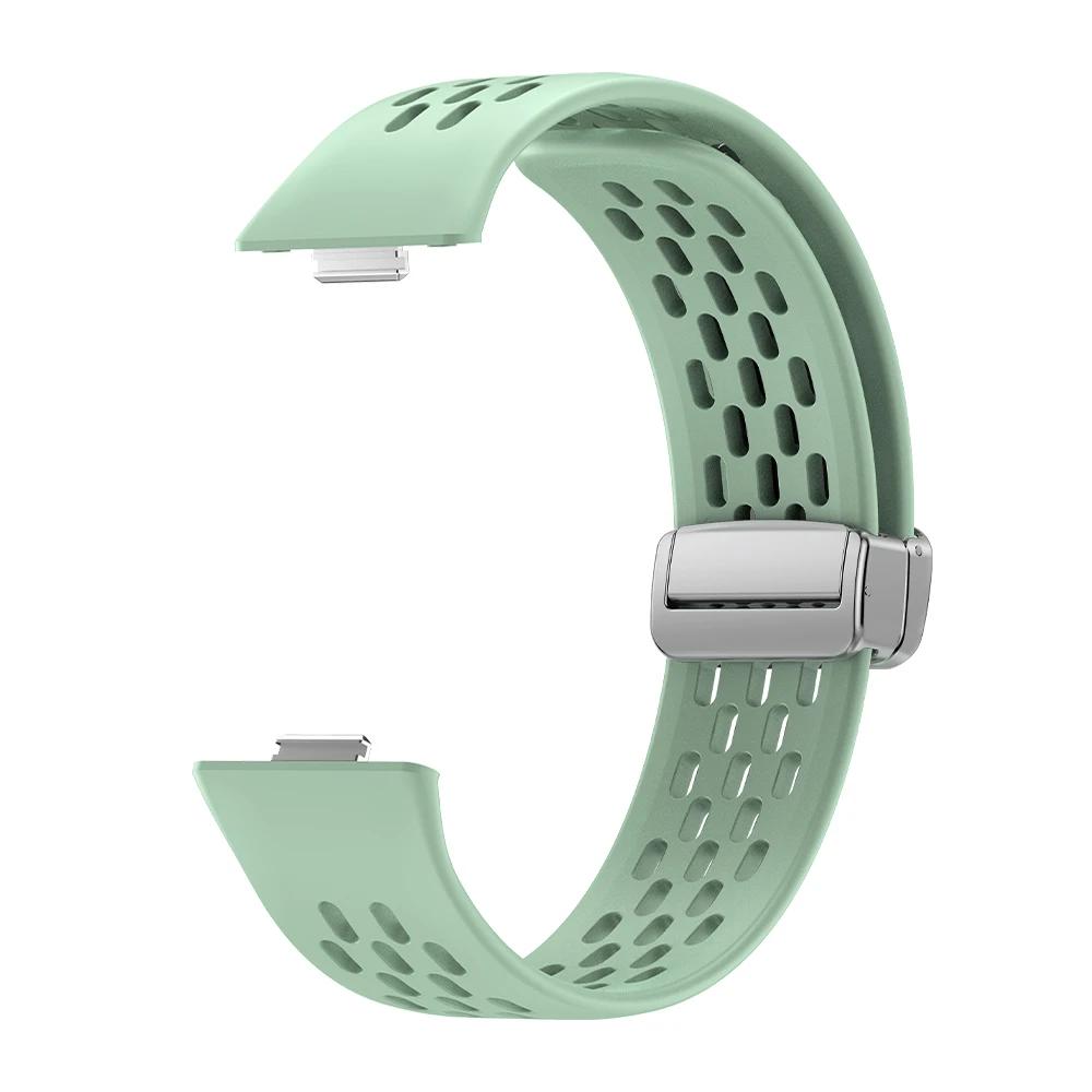Magnetic D Folding Buckle Silicone Band For Huawei Watch Fit 3 4 4Pro Strap for HUAWEI Fit 3 Fit 4 Fit4Pro Sports Bracelet Belt
