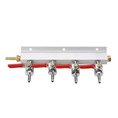Distribuidor de gás e ar Co2 Multiway Home, divisor de cerveja, 4 vias
