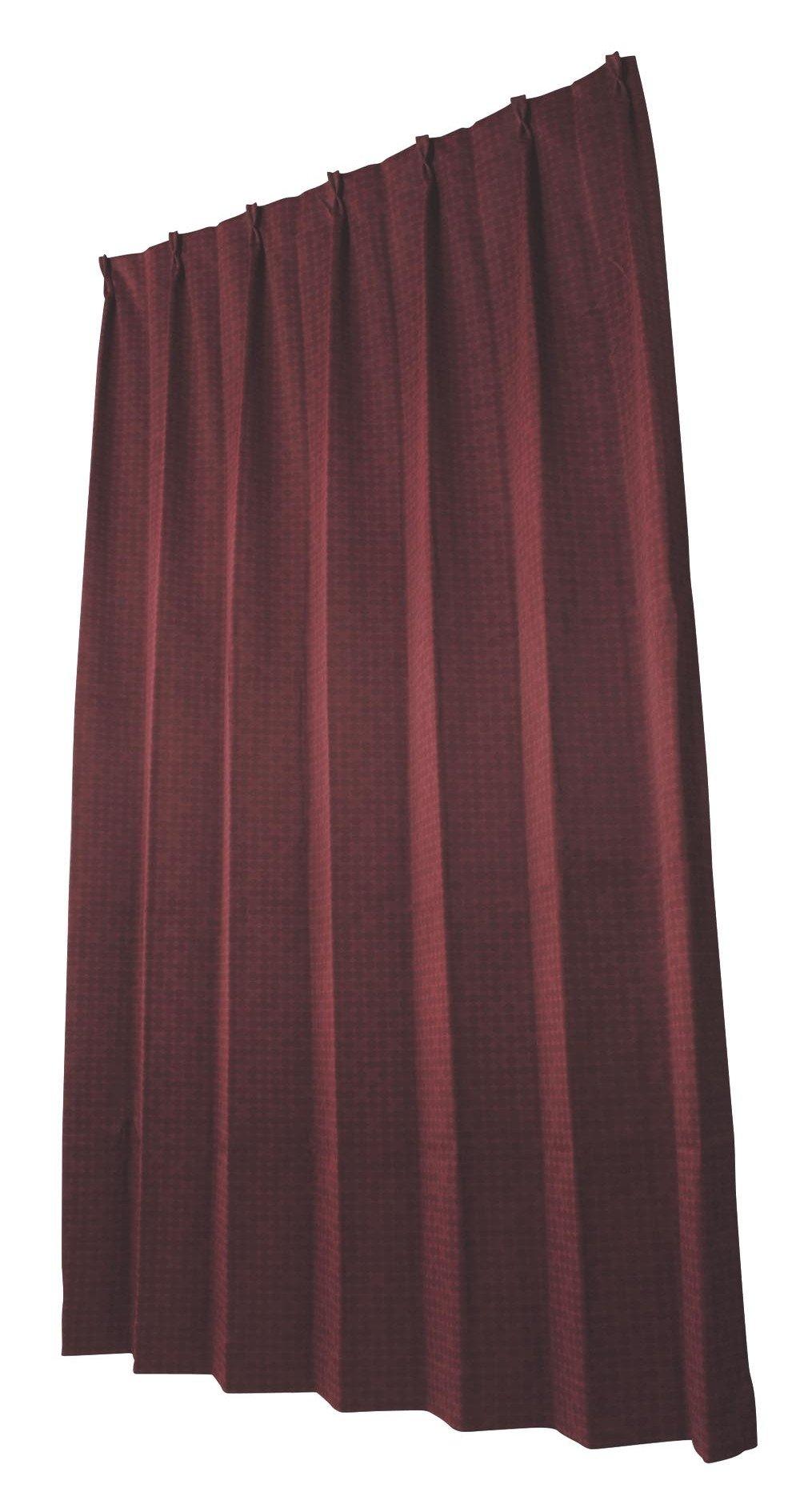 

Univer Blackout 100cm Wide x 178cm Set of 2 Drapes, Louisa, Red, Long,