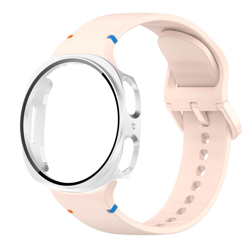 Silikonarmband für Samsung Galaxy Watch 8 40 44mm Armband Mit Hülle Displayschutz Bumper-Abdeckung für Smart Strap Handgelenkzubehör