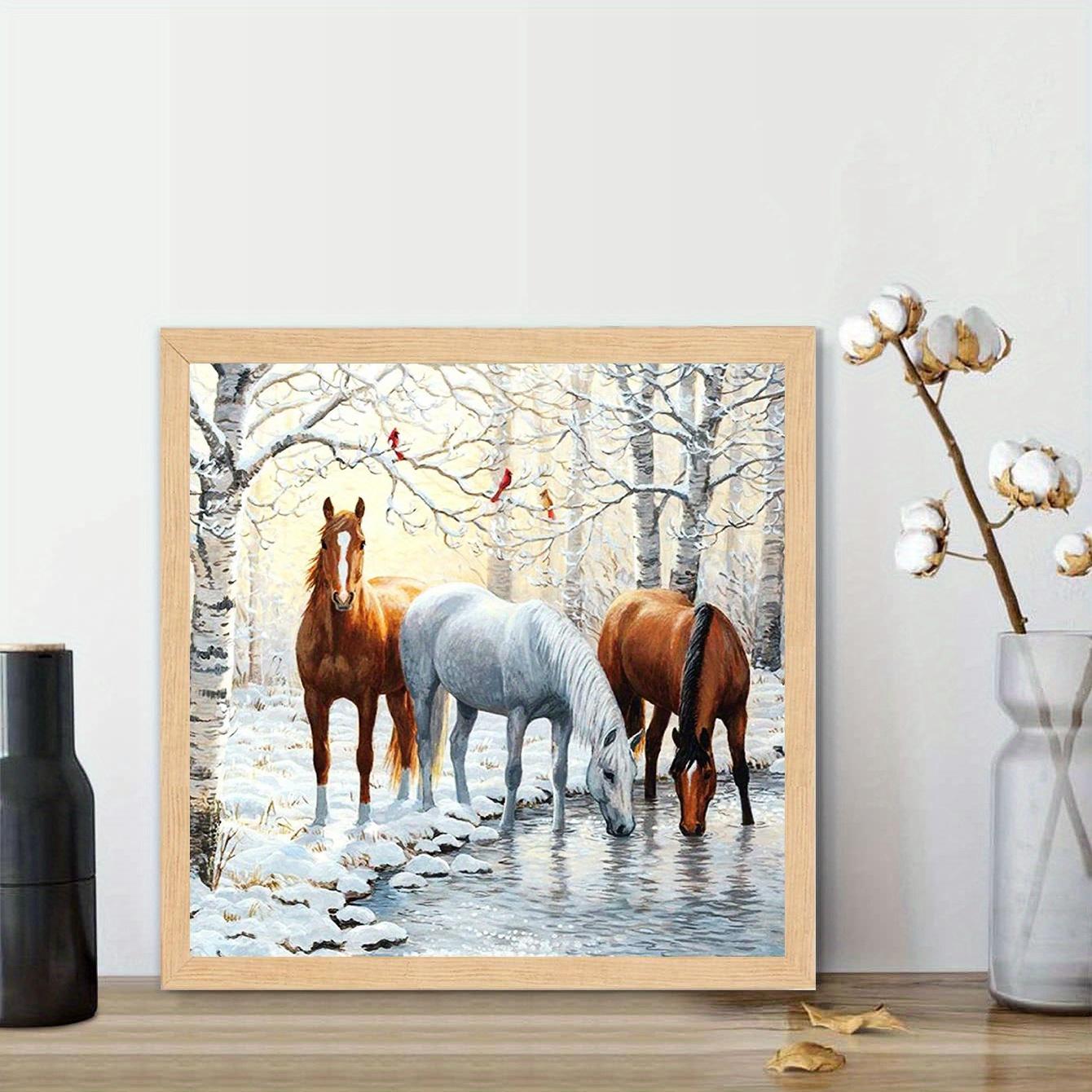 

Три лошади DIY 5D алмазная живопись животное Алмазная вышивка полный алмаз домашний декор настенное украшение подарок