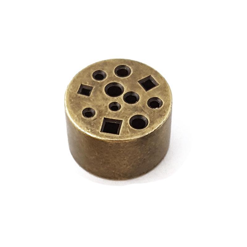 1/4pc 11Hole Incense Holder Mini Round Sandalwood Incense Burner Metal Base Prayer Meditation Creative Home Office Decor Censer