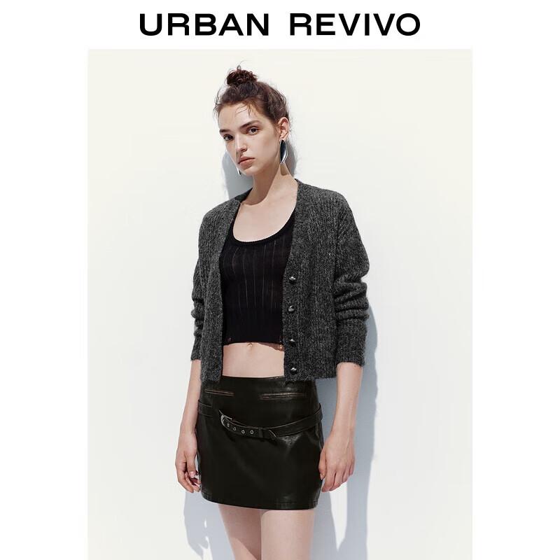 

Женский трикотажный кардиган с V-образным вырезом и металлическими пуговицами XL