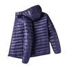 Men Winter Cotton Coat Hooded Long Sleeve Solid Color Lightweight Cotton Jacket with Pockets Cold Weather Outerwear