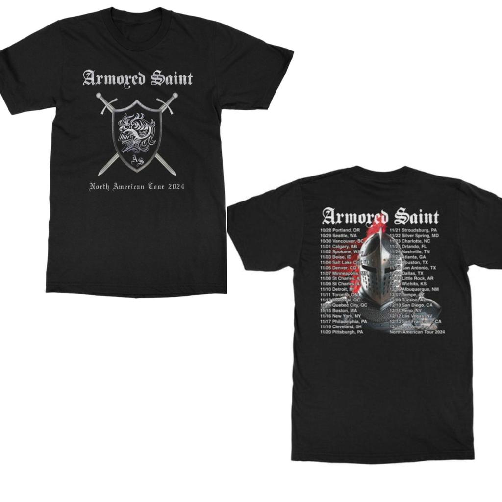 Y2k ARMORED SAINT Band Graphic Cotton T-shirt Unisex Summer Short Sleeve Fashion Brand Tee Luxury Casual Vintage Retro Top