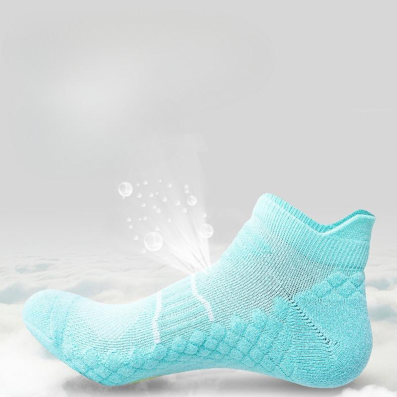 Men's and Women's Sports Socks, Outdoor Running Socks, Short Tubes, Towel Soles, Shock-absorbing and Anti-slip Couple Basketball Socks