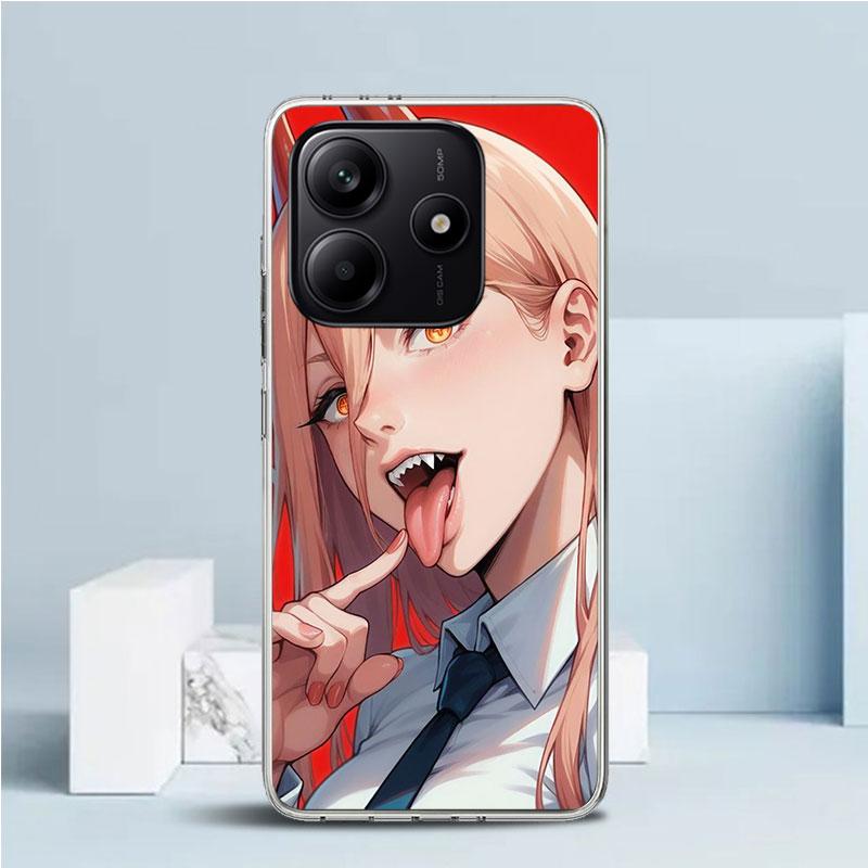 C-Chainsaw Mans Power Phone Case For Xiaomi Redmi Note 15 14 14S 13 12S 12 Pro Plus 11S 11 11T 11E 10S 10 + Soft TPU Back Cover