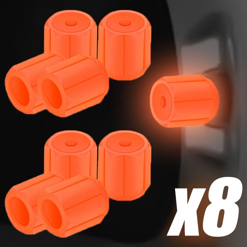 4/8/16 ks Auto Svítící Víčko Ventilku Pneumatiky Fluorescenční V Noci Svítící Motocykl Kolo Tryska Kola Víčka Ventilků Pneumatiky Automobilu Svítící Víčka