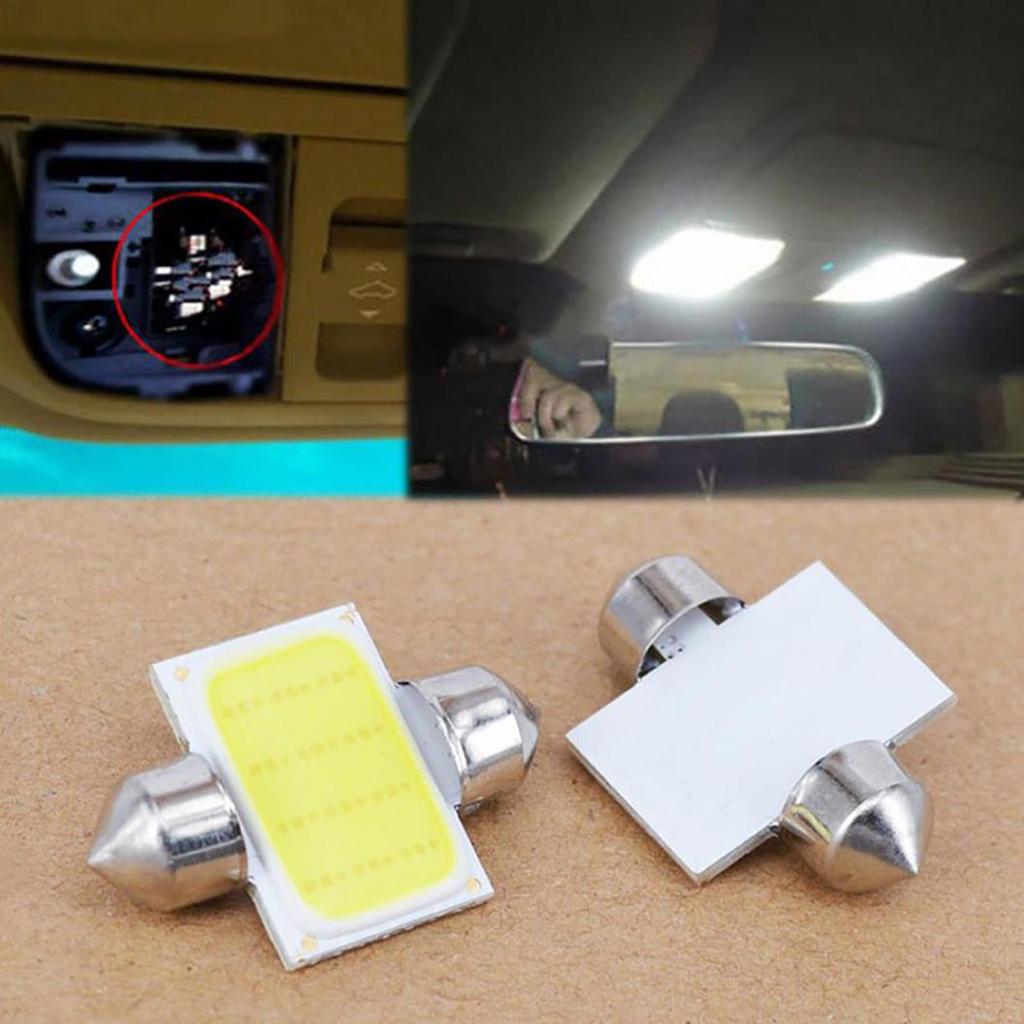 2ks 12V COB LED bílé interiérové ​​světlo pro čtení do auta, karavanu, obytného automobilu