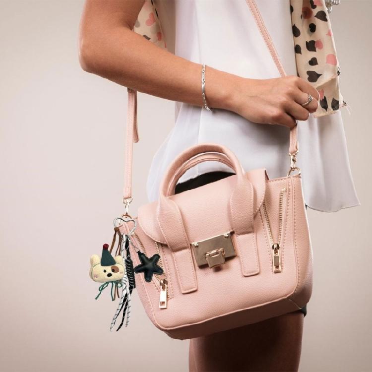Sweet Bear Purse Accessory Soft and Portable Bag Pendant Cartoon Bag Keychain Bags Charm for Parties and Casual Outings