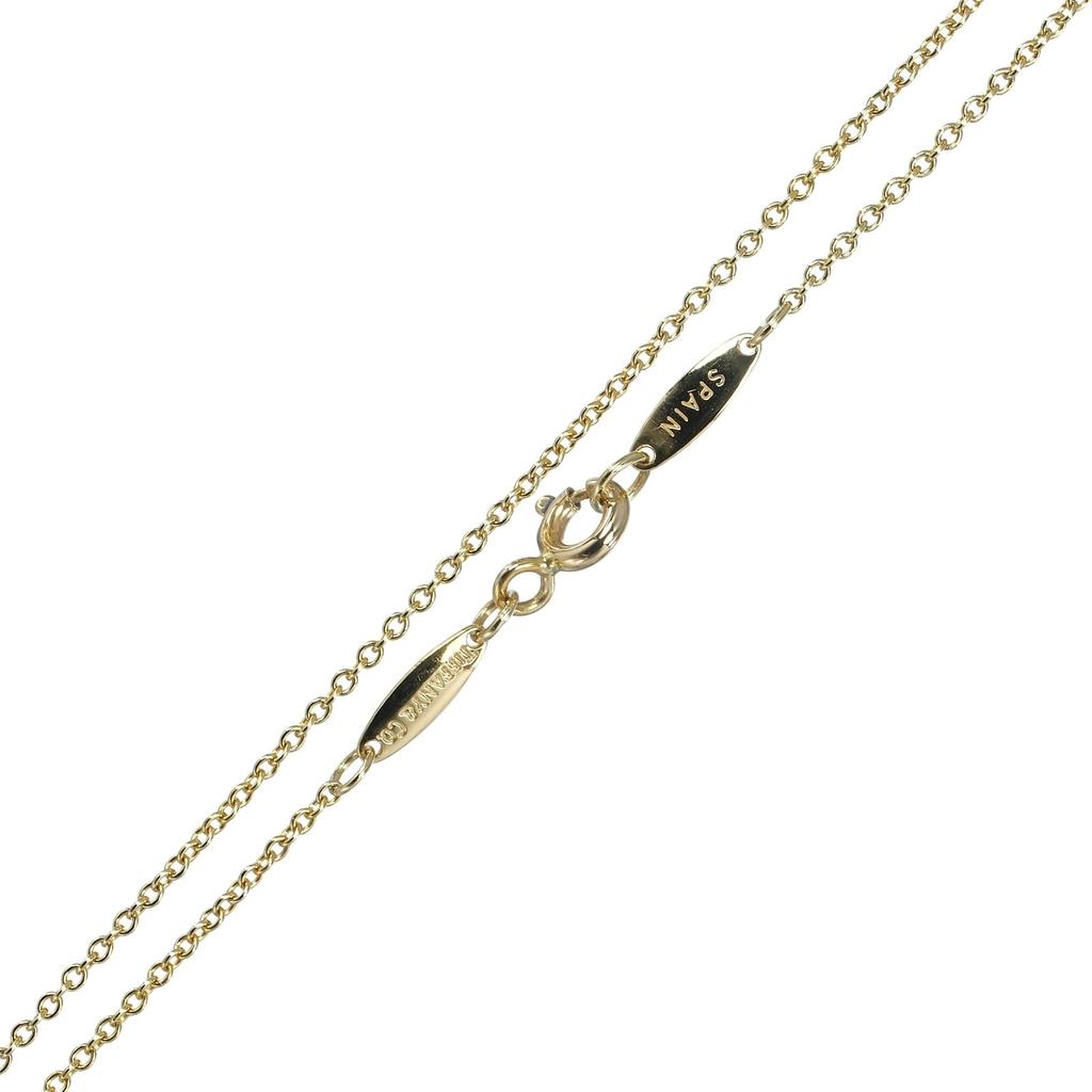 TIFFANY&Co. Open heart Necklace K18 yellow gold 4.35g Women Used