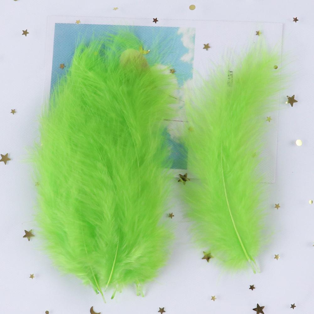 50 PCS Turkey Marabou Feathers 10-15CM Fluffy Decorative Feather for DIY Wedding Dress Jewelry Decoration Accessories Plumes