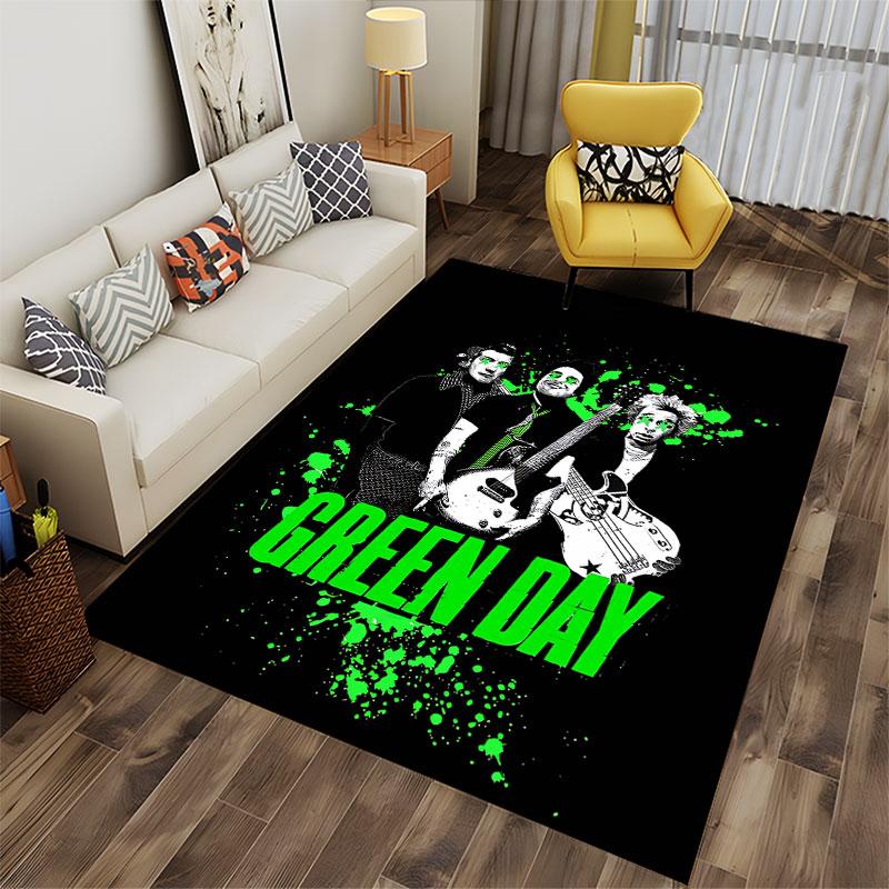 Green Day Band Artwork suitable as a non-slip mat for the living room or bedroom sofa