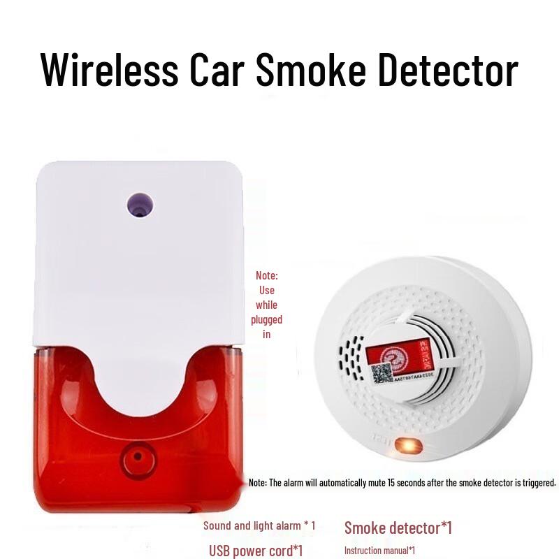 

SANSHENGYUNJEN Wireless Car Smoke Detector Standard