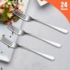 Elegante Stahl-Steakgabel-Löffel mit abgerundeten und spitzen Köpfen für Gourmet-Mahlzeiten