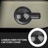1PC Carbon Fiber Engine Start Button Cover Ignition Switch Protector Interior Decoration & Scratch Protection