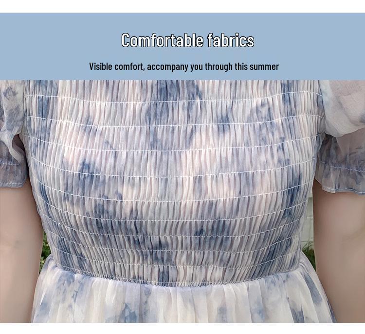 Summer French Floral Long Dress: Slimming, Elegant, Sweet Princess Style