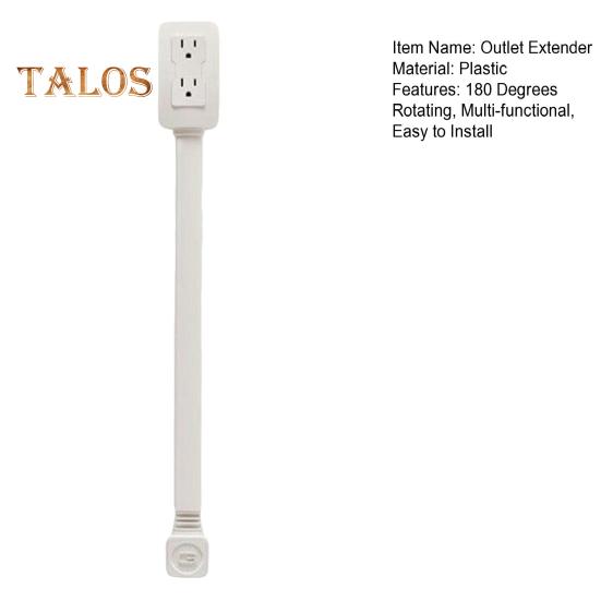 Electrical Outlet Extender with USB-A USB-C 2 AC Outlets 180 Degrees Rotating Sofa Couch Nightstand Desk Wall Socket Extension Bar