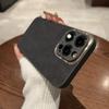 Metal Lens Protection Leather Phone Case For Iphone 14 13 12 11 Pro Max 14 Plus 14pro 11 Shockproof Bumper Matte Silicone Cover