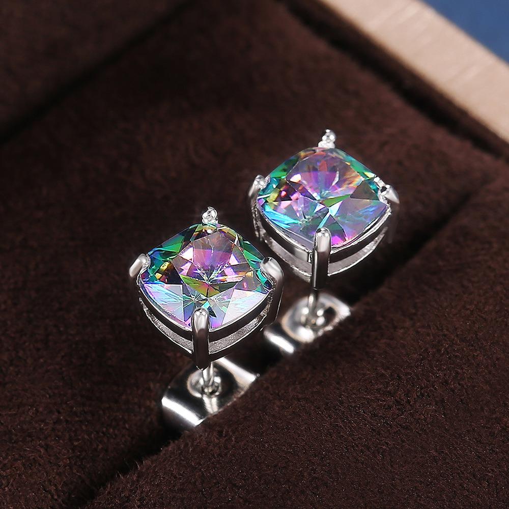 Luxury Zircon Women's Earrings Sparkly Versatile Dangle Stud Earrings Jewelry Accessories Gift For Women