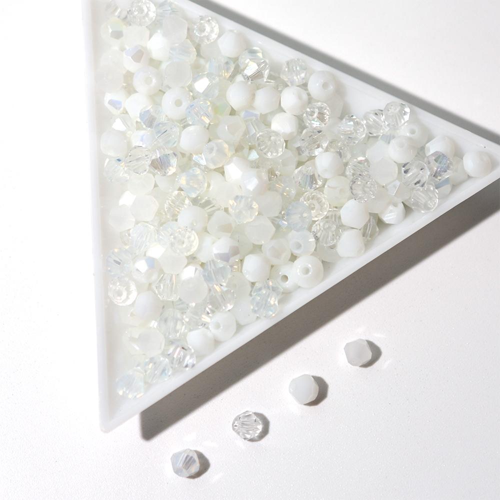 4mm Crystals Glass Beads for Jewelry Making Mix Color Handmade Findings Bicone Shape Spacer Beads DIY