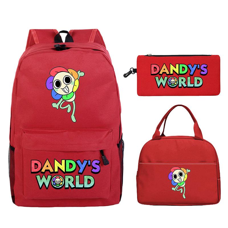 Dandy's world cartoon print fashion children's schoolbag set cross-border leisure student backpack three-piece set