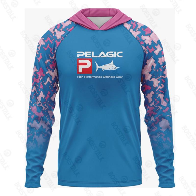 Mens Quick-Dry UV Protection Fishing Hoodie Long Sleeve Outdoor Sport Shirt Summer Fall
