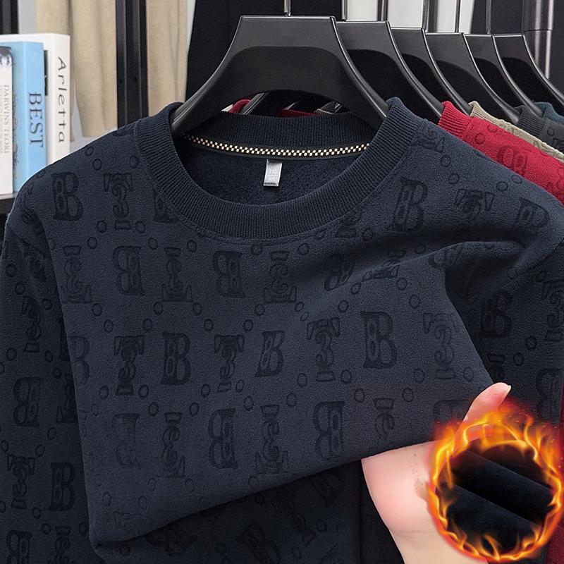 

Versatile Ollie Fleece Round Neck Winter Base Layer Sweatshirt Loose Fit Quadruple Extra Large темно-синього кольору