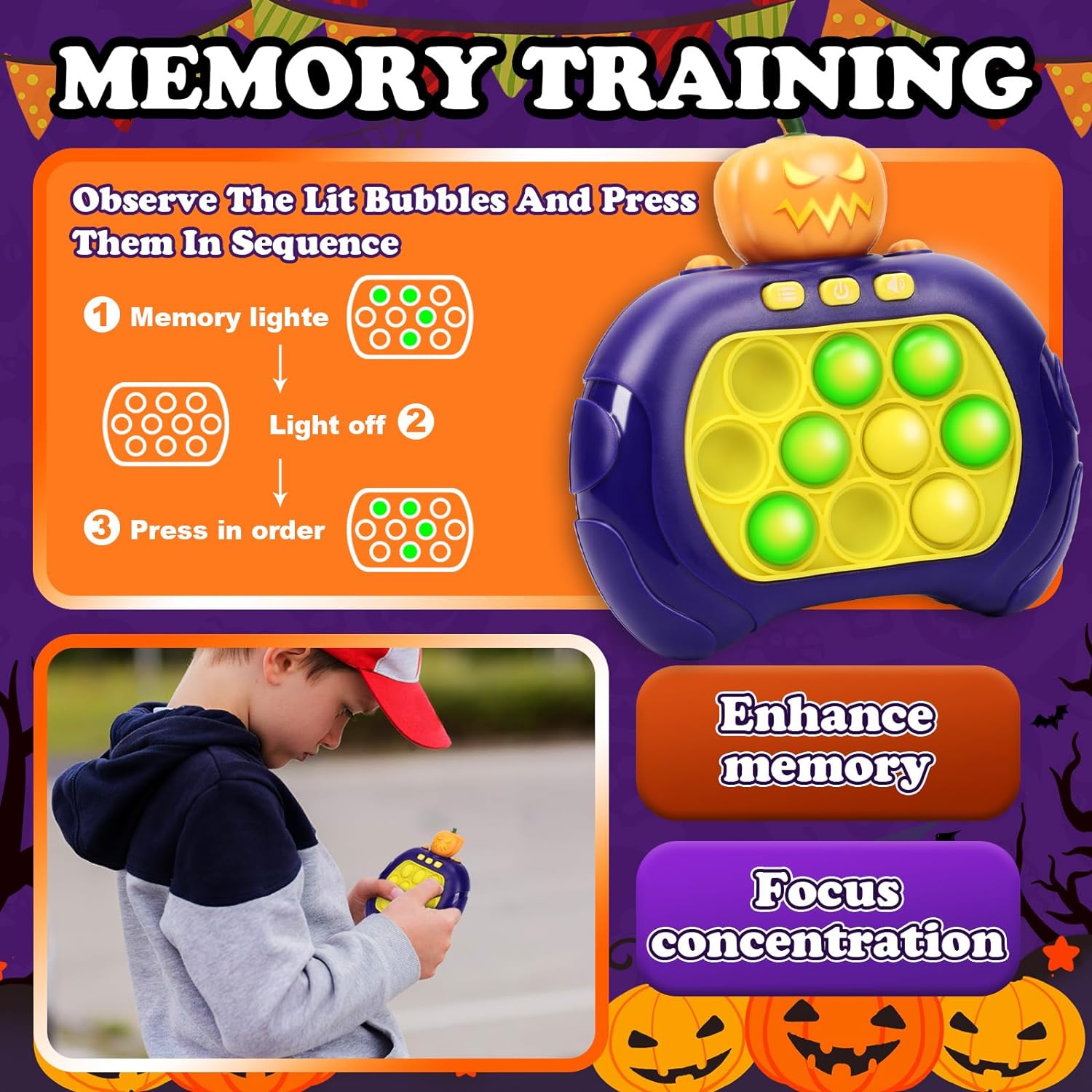 Fast Push Game Fidget Toys Pop Game Ручная игровая консоль с подсветкой Pop Game — фото 8