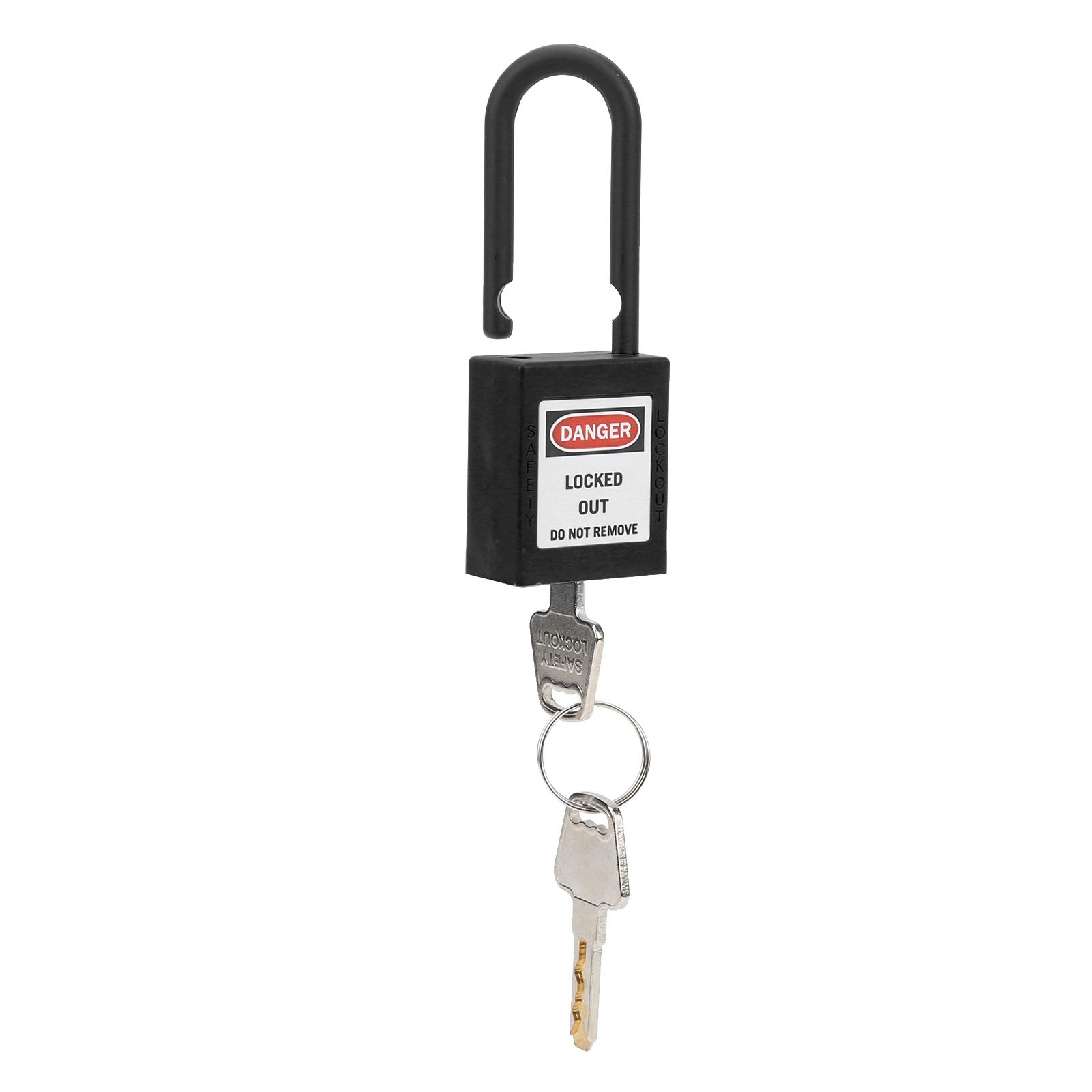 38mm Lockout Tagout Lock Nylon Erosion Proof Insulated   Padlock with Key