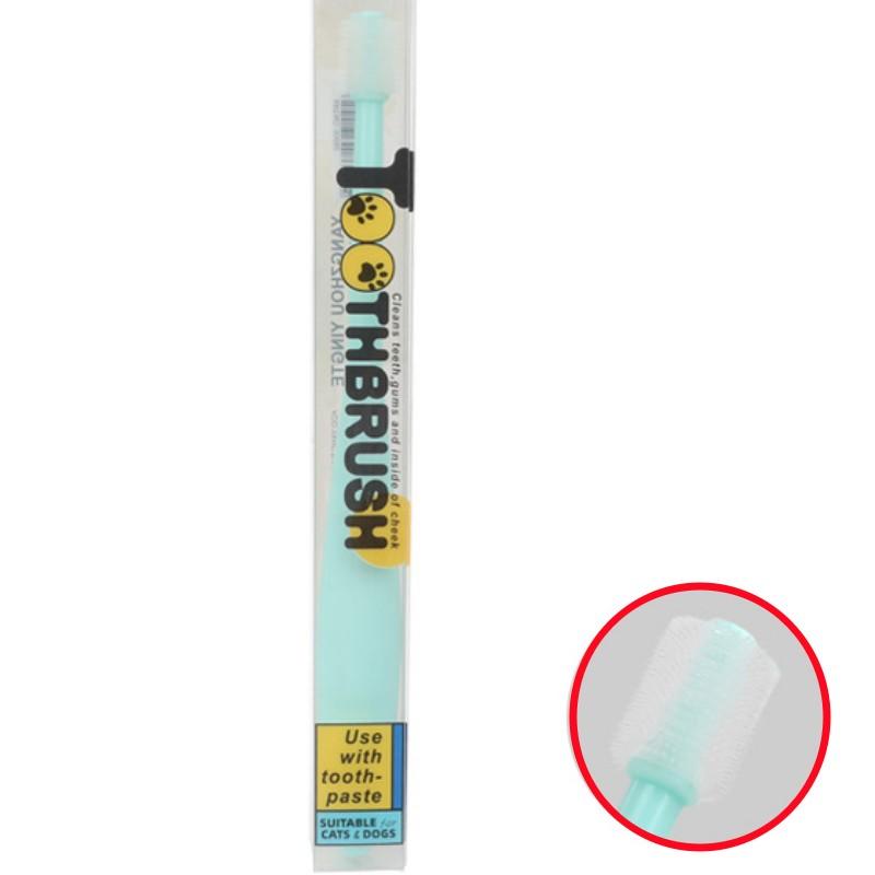 Dog Toothbrush Dog Teeth Cleaning 360 Degrees Brush for Dogs Cat Oral Cleaning Soft Hair Pet Toothbrushes Long Handle Dogs Brush