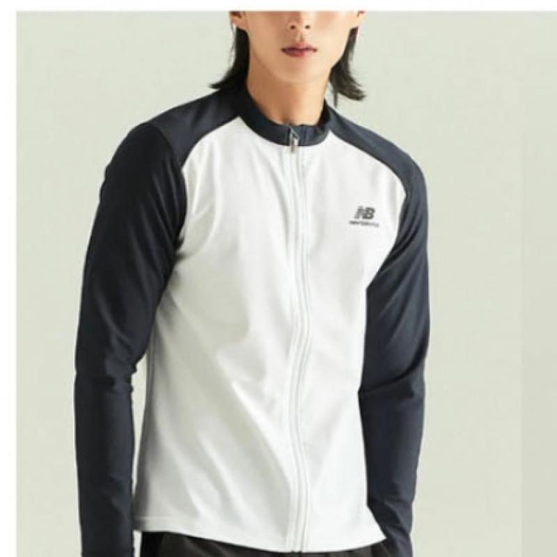 New Balance Club Nbmdd32703 Wh Summer Zip Up Rash Guard Unisex Male