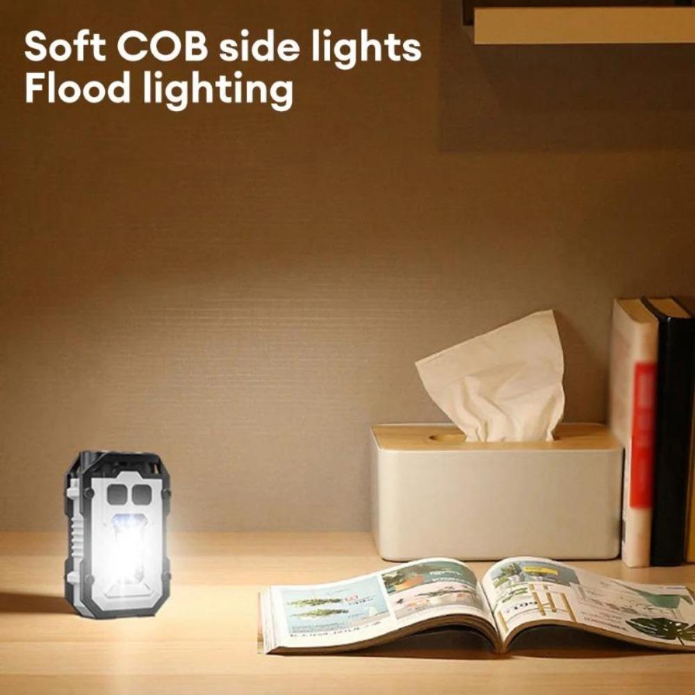 Mini Flashlight Keychain Light 5000 Lumens Handheld Portable Super Bright Torch Type-C USB Charging Emergency Work Camping Light