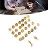 28Pcs Brass Wood Burning Tip Set Gold Brass Pyrography Tip Pyrography Head Kit  For Wood Burning