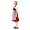 Girls Traditional Farm Dress with Apron and Lace-Up Bodice Vintage Style Costume for Festivals Playschool Events and Dress Up