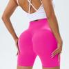 Women's High-Waist Seamless Yoga Shorts – Pleated Peach Butt Tummy Control, Summer Cycling & Running