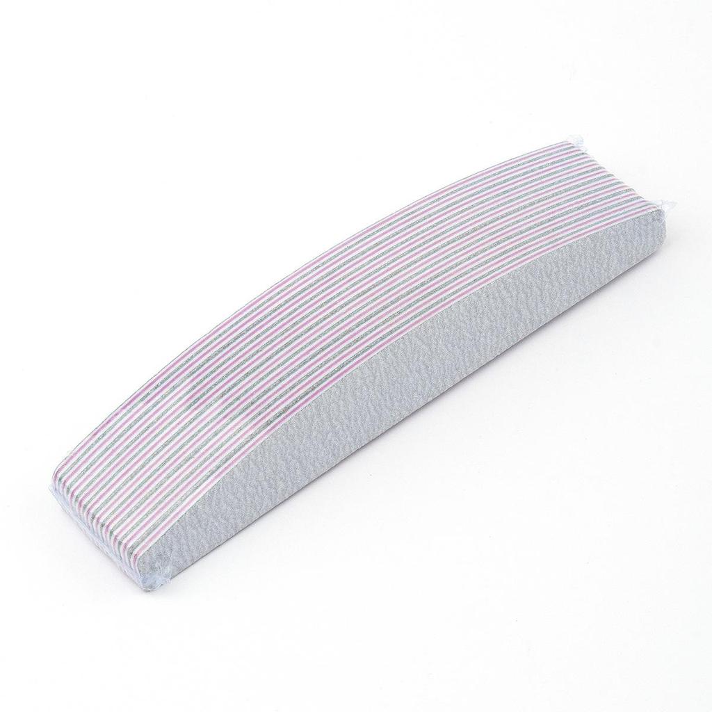 Half-Moon Double-Sided Nail File 100/180 Grit - Washable, Non-Shedding