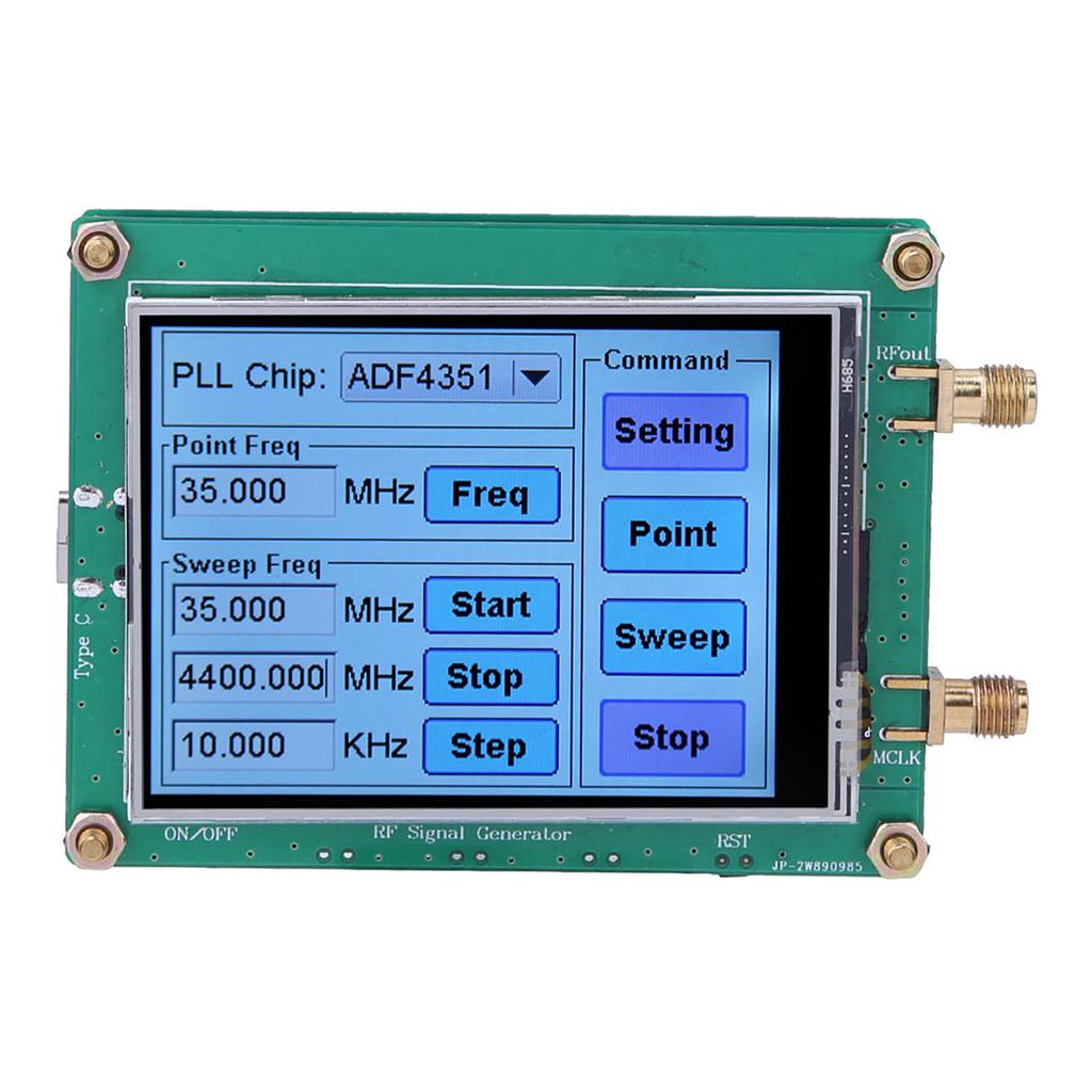 Signal Generator Full Touch Screen RF Sweep Frequency PC Control with Data Cable ADF4350 ADF4351 ADF435X