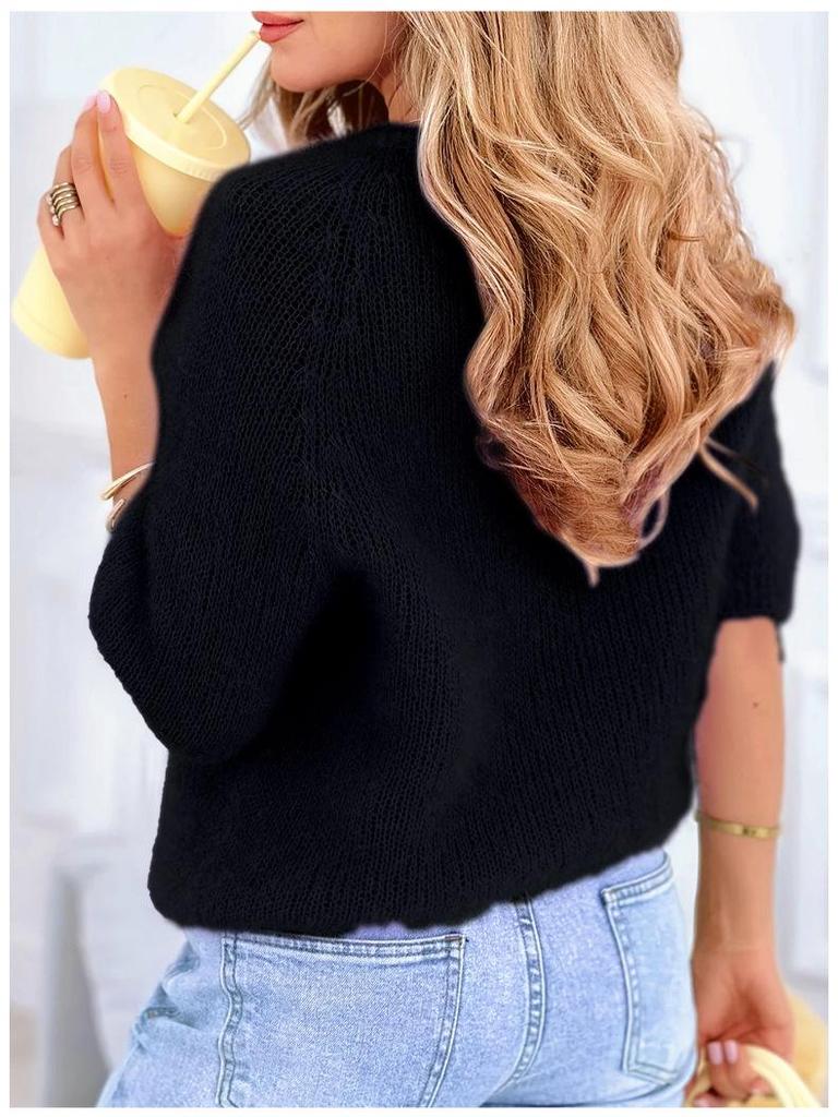 Spring-Summer Women's Slimming Mohair Knit Pullover