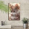 Vintage Cat Metal Wall Art Crown Gem Home Office Cafe Decor Tin Sign